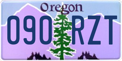 OR license plate 090RZT