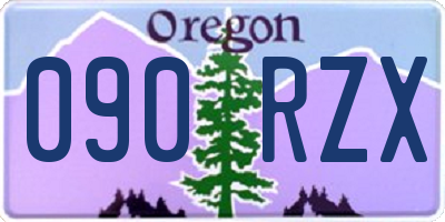 OR license plate 090RZX