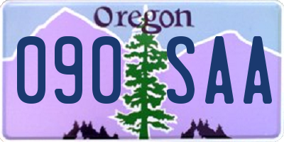 OR license plate 090SAA