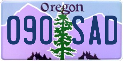 OR license plate 090SAD