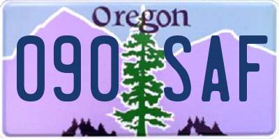 OR license plate 090SAF