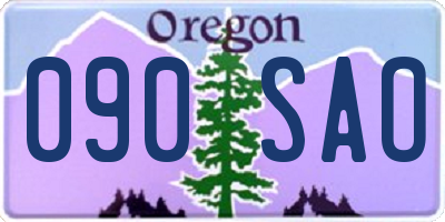 OR license plate 090SAO
