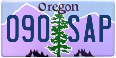 OR license plate 090SAP