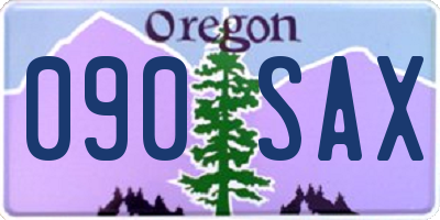 OR license plate 090SAX