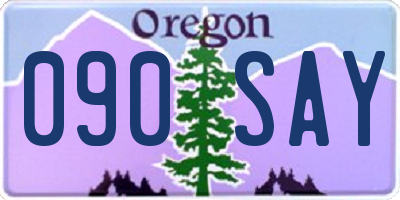 OR license plate 090SAY