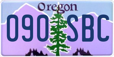OR license plate 090SBC