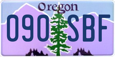 OR license plate 090SBF