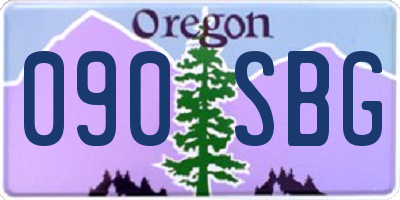 OR license plate 090SBG