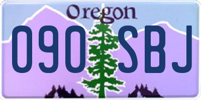 OR license plate 090SBJ
