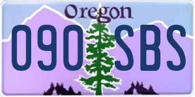 OR license plate 090SBS