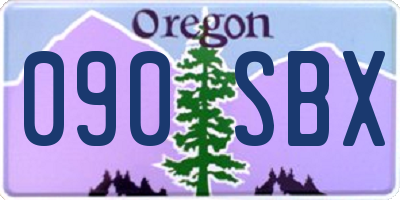 OR license plate 090SBX