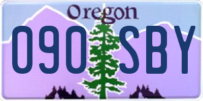 OR license plate 090SBY