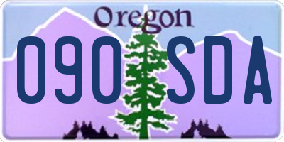 OR license plate 090SDA