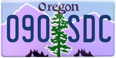 OR license plate 090SDC