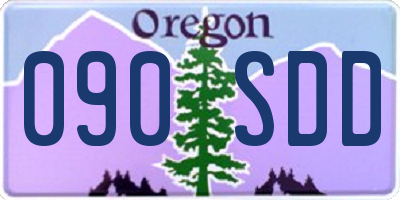 OR license plate 090SDD