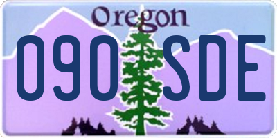 OR license plate 090SDE