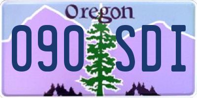 OR license plate 090SDI