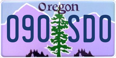 OR license plate 090SDO