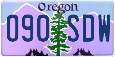 OR license plate 090SDW