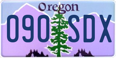 OR license plate 090SDX