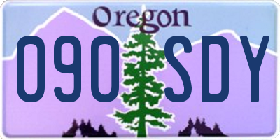 OR license plate 090SDY