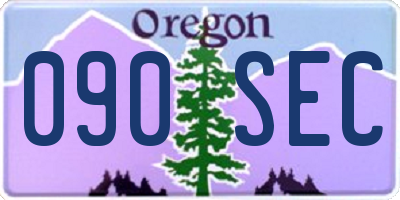 OR license plate 090SEC