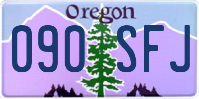 OR license plate 090SFJ