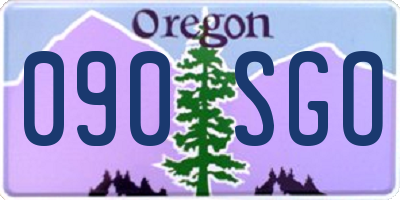OR license plate 090SGO