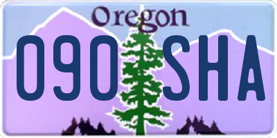 OR license plate 090SHA