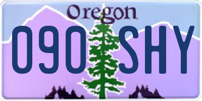 OR license plate 090SHY