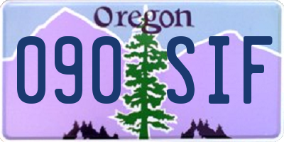 OR license plate 090SIF