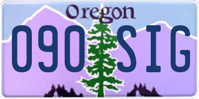OR license plate 090SIG