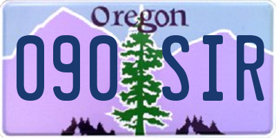 OR license plate 090SIR