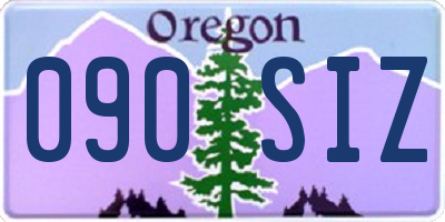 OR license plate 090SIZ