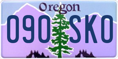 OR license plate 090SKO