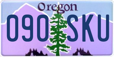OR license plate 090SKU