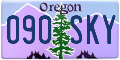 OR license plate 090SKY