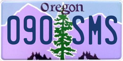 OR license plate 090SMS