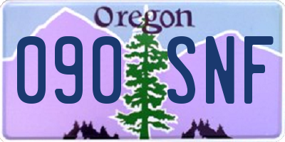 OR license plate 090SNF