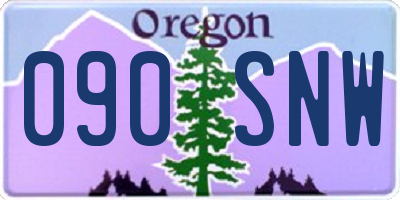 OR license plate 090SNW