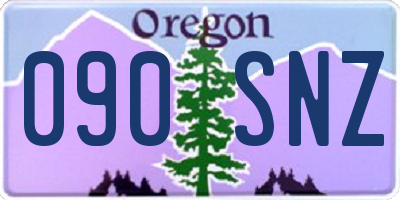 OR license plate 090SNZ