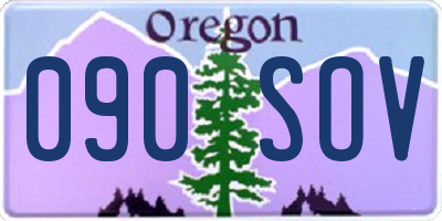 OR license plate 090SOV