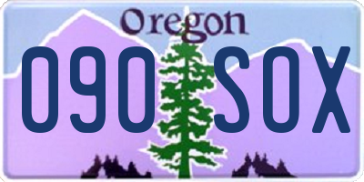 OR license plate 090SOX
