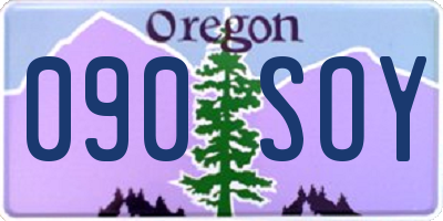 OR license plate 090SOY