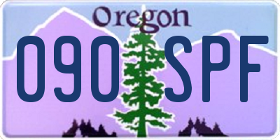 OR license plate 090SPF