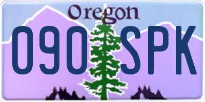 OR license plate 090SPK