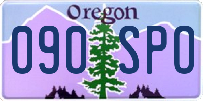 OR license plate 090SPO