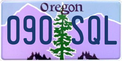 OR license plate 090SQL