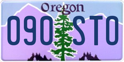 OR license plate 090STO