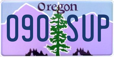 OR license plate 090SUP